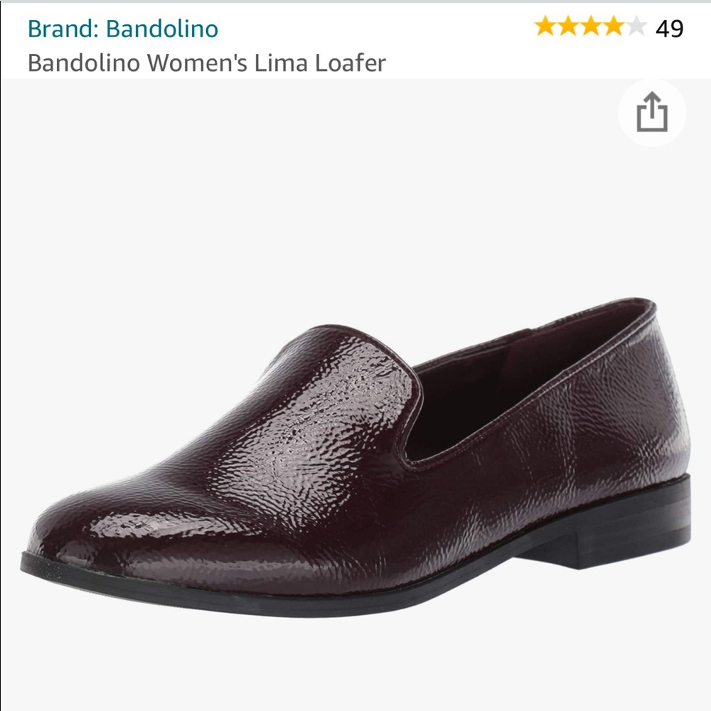 Bandolino flats; dark red; size 5.5
